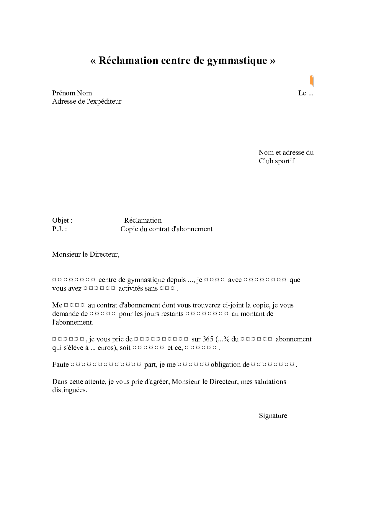 Modèles de lettre de réclamation - AlloSchool Modèles de lettre de réclamation - AlloSchool