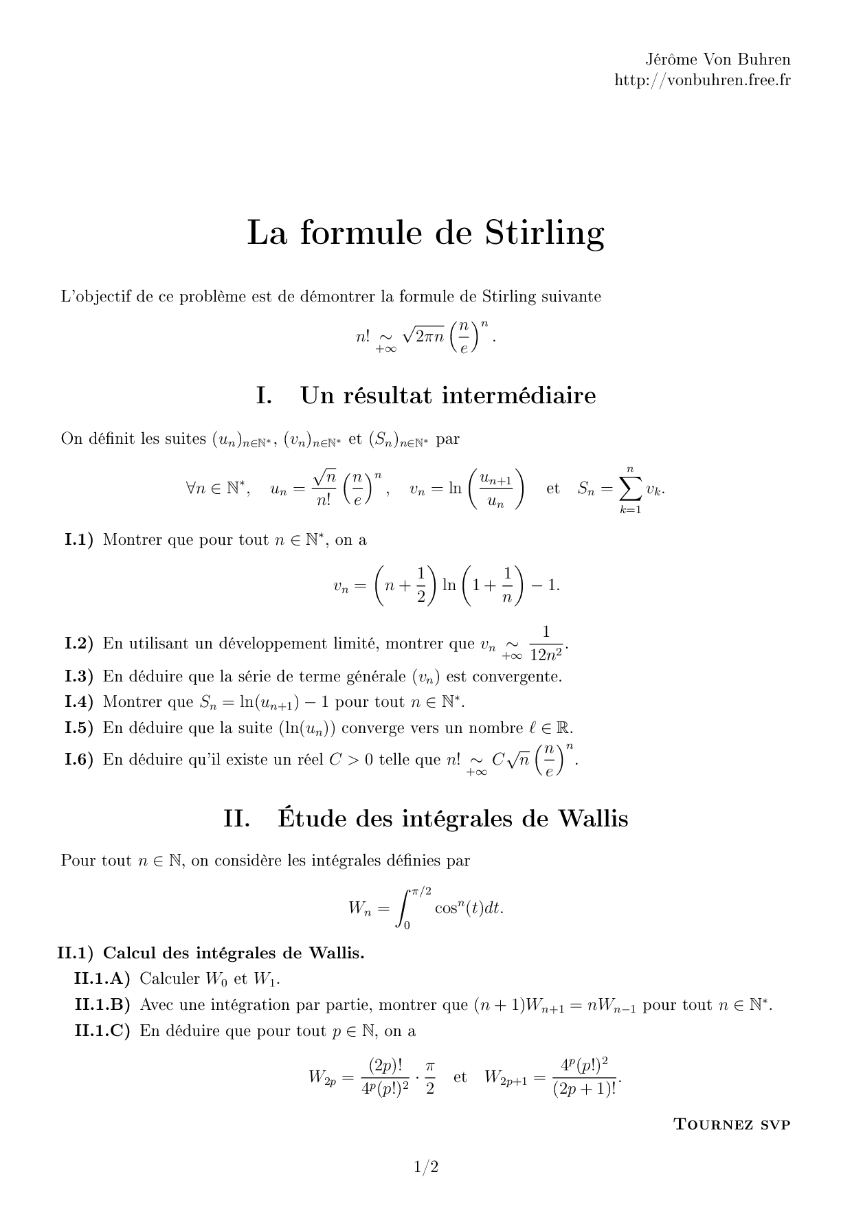 Ntroduire 44 Imagen Exercice Formule De Stirling Fr Thptnganamst Edu Vn Ntroduire 44 Imagen Exercice Formule De Stirling Fr Thptnganamst Edu Vn