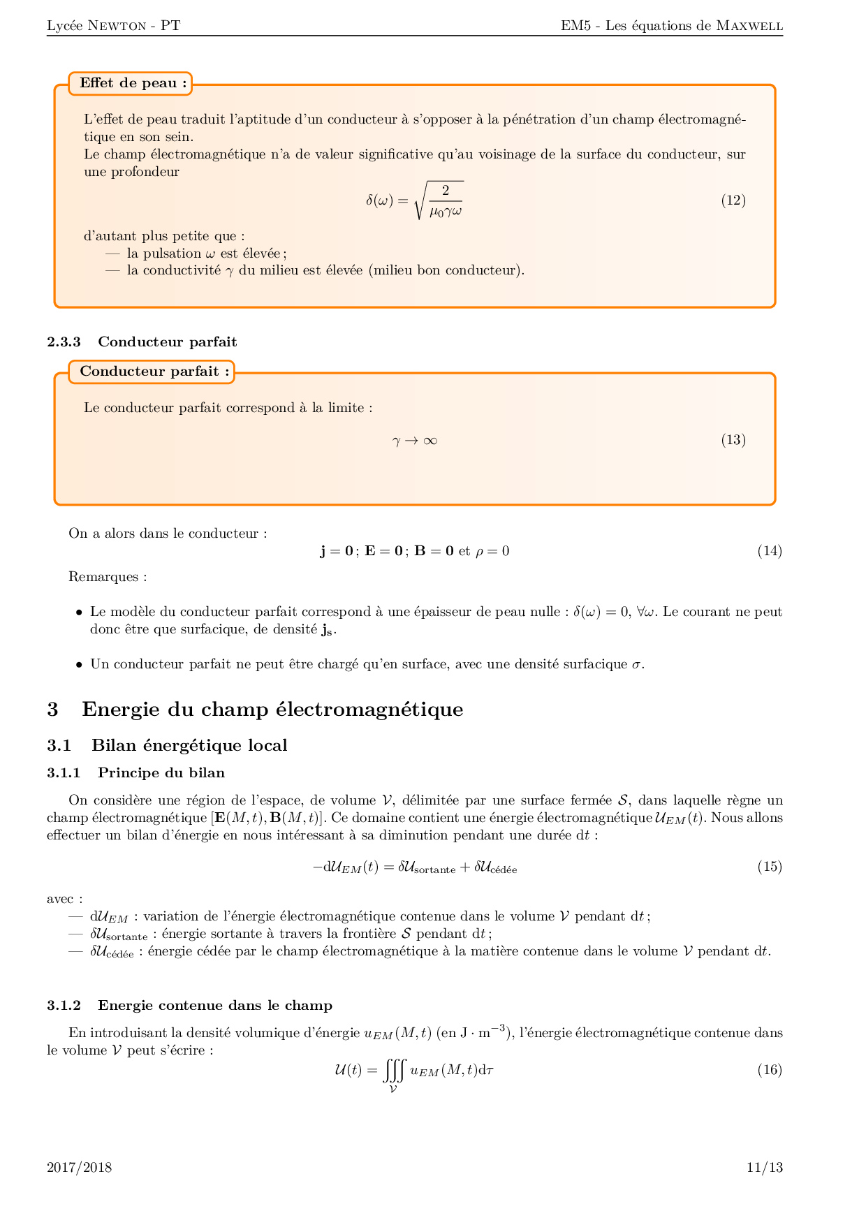 Les équations de Maxwell Cours AlloSchool