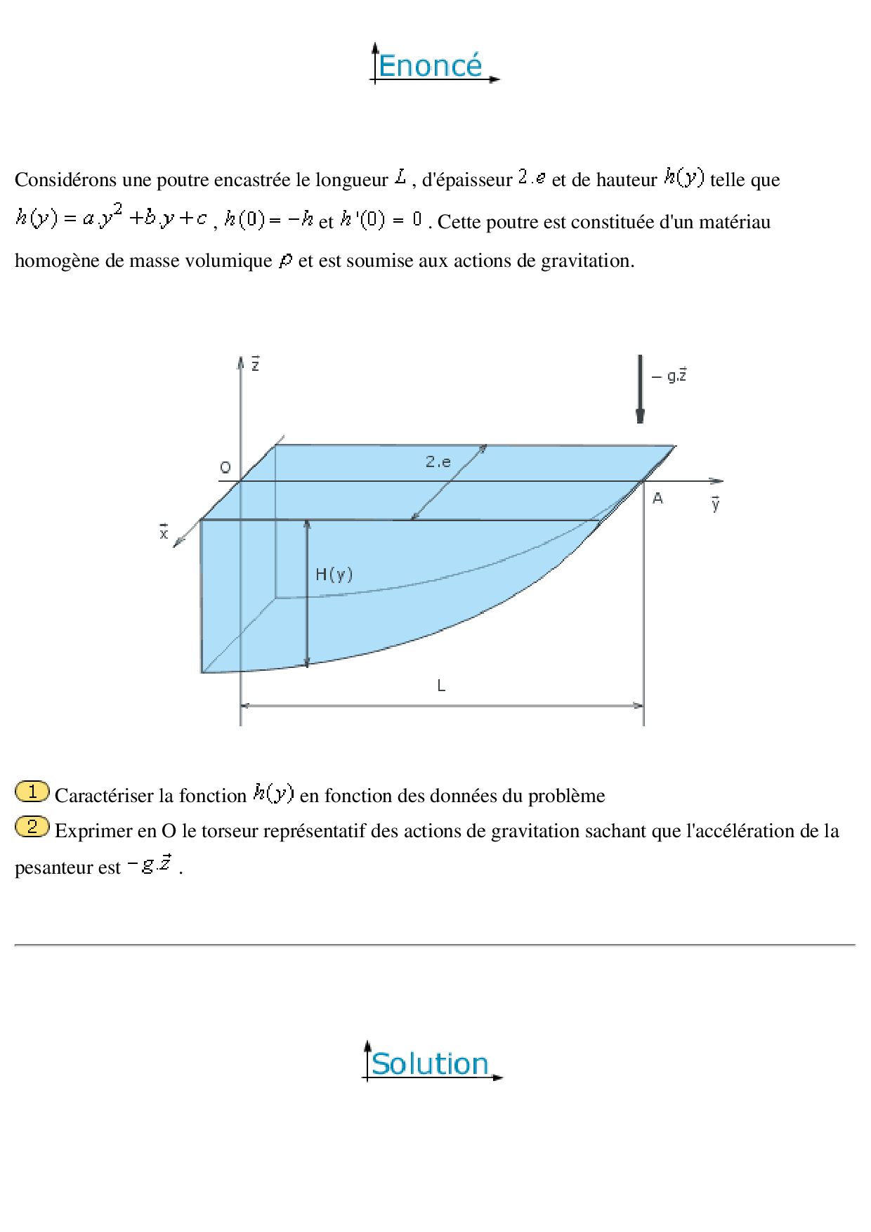 Poutre encastrée - AlloSchool