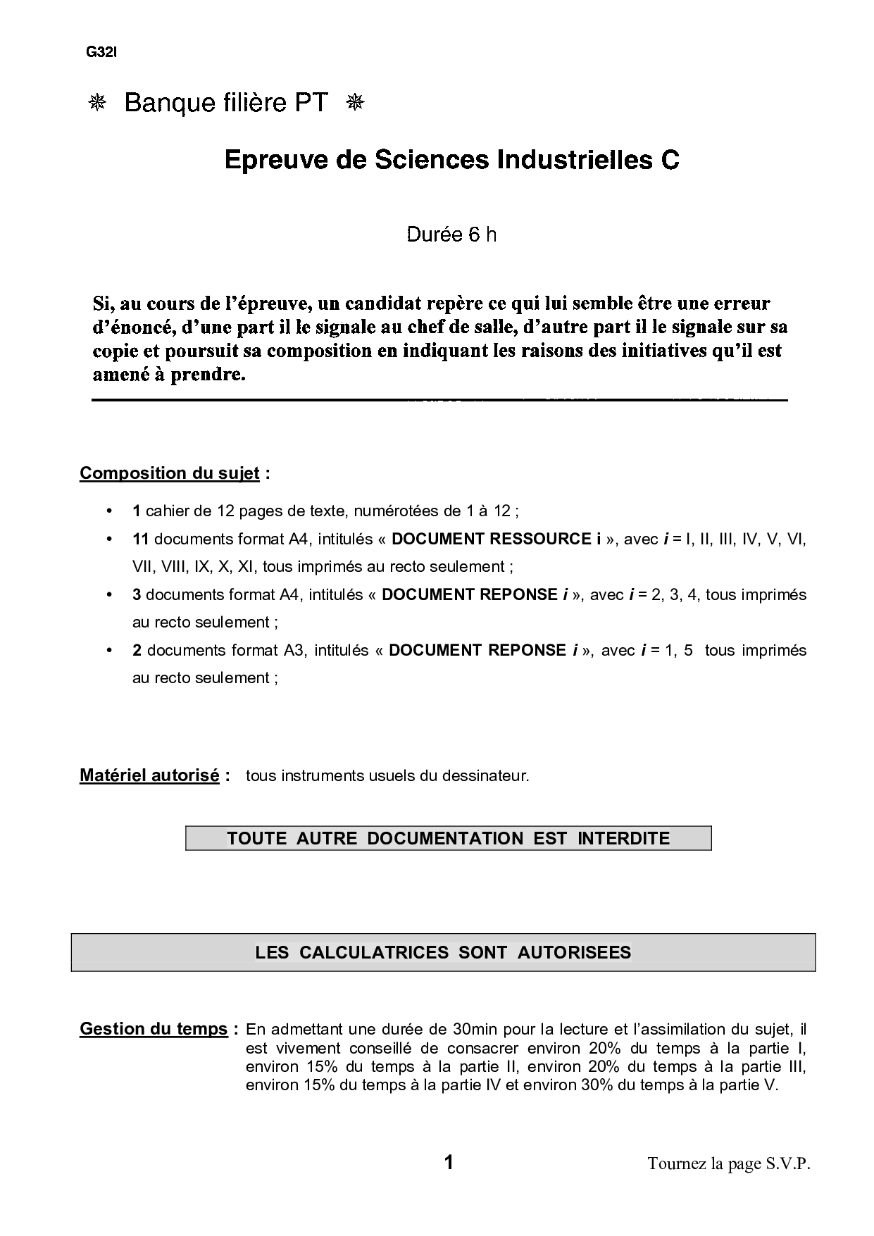 Banque PT 2006 SI C Epreuve AlloSchool — free download