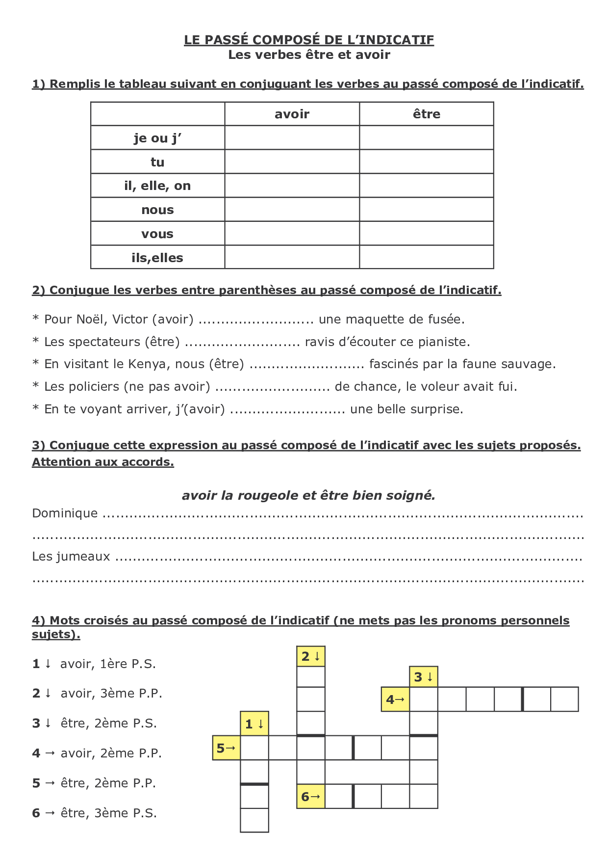 Ep.6 EXERCICES SUR LE PASSÉ COMPOSÉ EN FRANÇAIS 