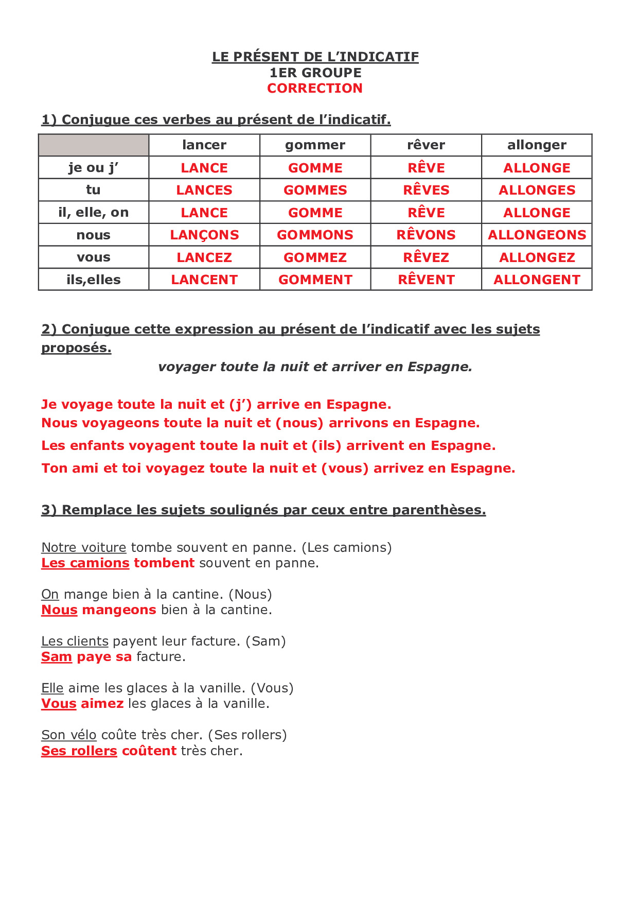 present indicatif de essayer