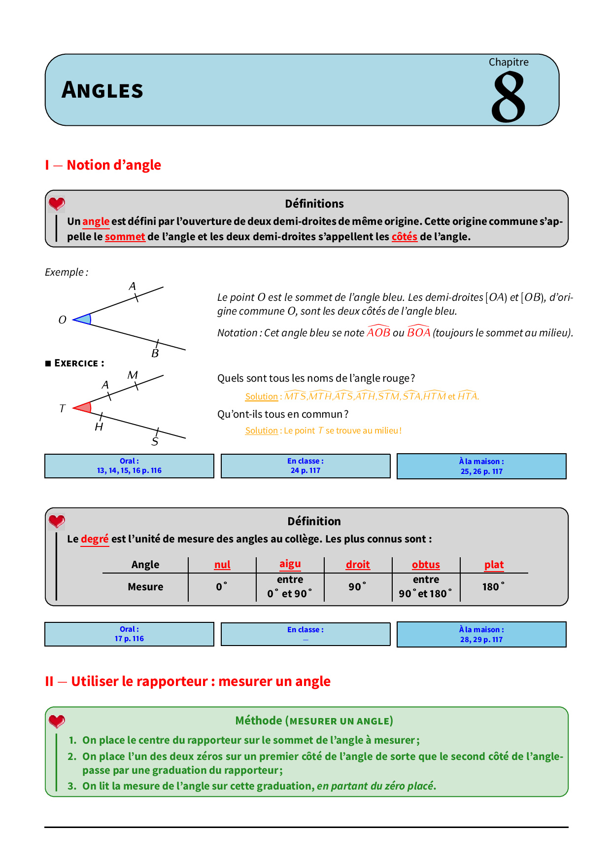  Les angles  Cours AlloSchool