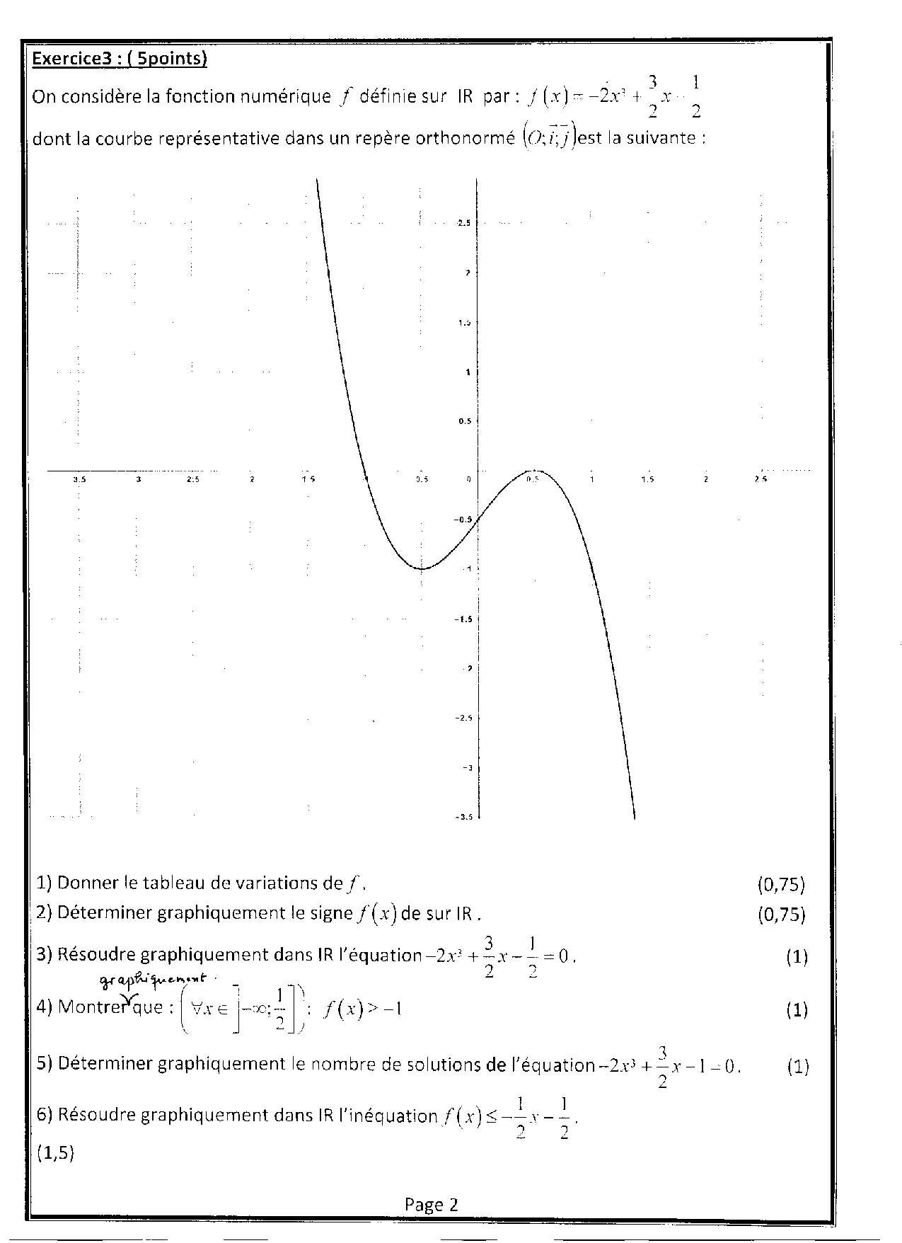 Devoir 1 Modèle 8 - Mathématiques 1er BAC Sciences Exp Semestre 1 ...