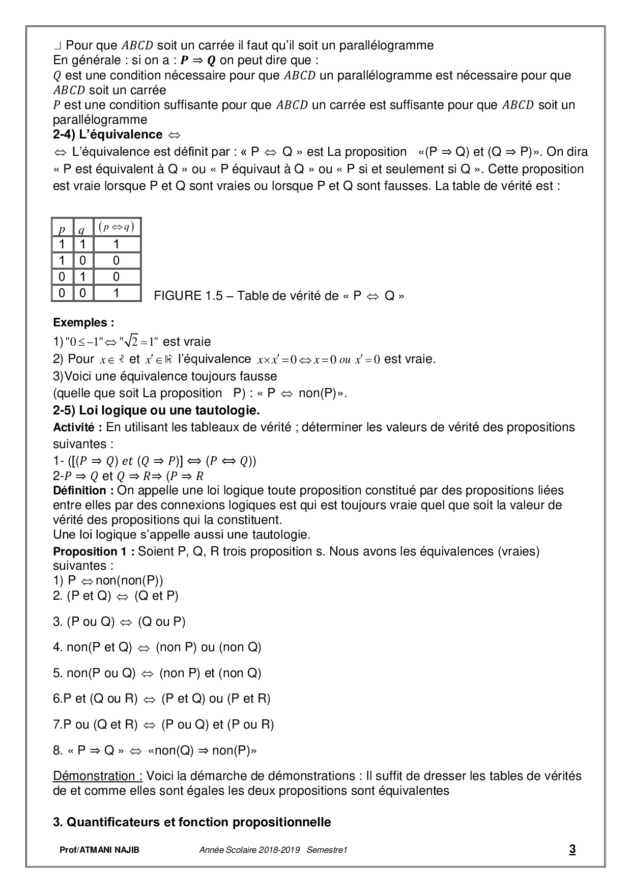 Logique Math matique Cours Et Exercices Corrig s AlloSchool