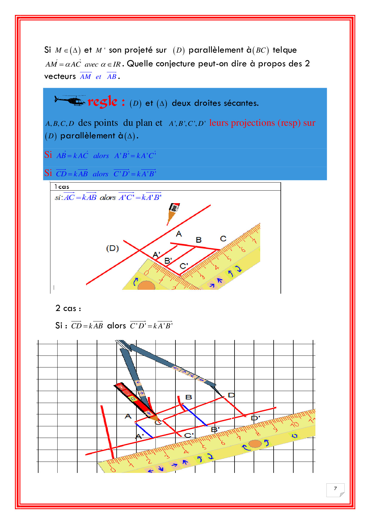 La projection dans le plan Cours 2 AlloSchool