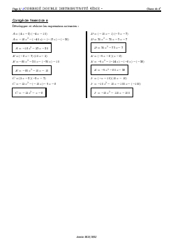 Double Distributivité Corrigé Série D Exercices 2 Alloschool Double Distributivité Corrigé Série D Exercices 2 Alloschool