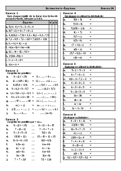 Distributivité Exercices 1 Alloschool Distributivité Exercices 1 Alloschool