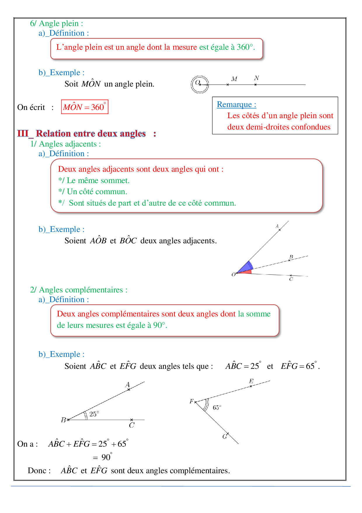  Les angles  Cours MA AlloSchool