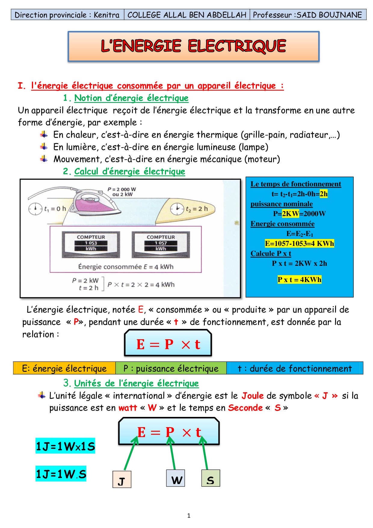 L nergie lectrique Cours 1 AlloSchool L nergie lectrique Cours 1 AlloSchool