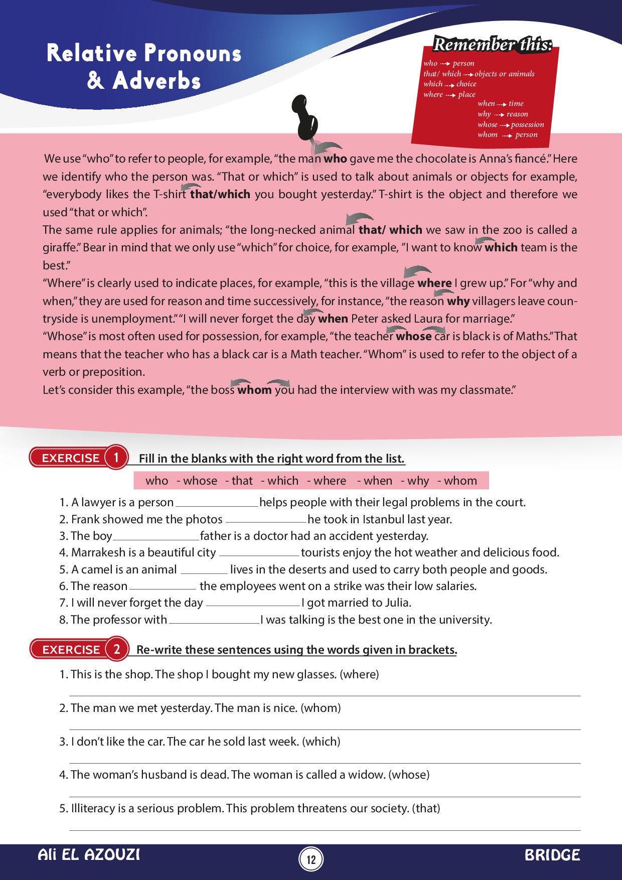 Quizizz Relative Pronouns And Adverbs Worksheet