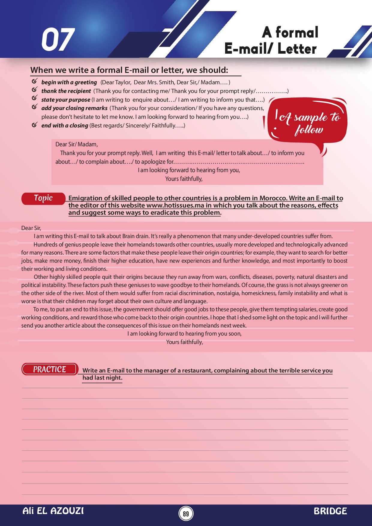 A formal Email-Letter - Summary and practice - AlloSchool